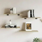 vidaXL B&uuml;cherregal-Bretter 4 Stk. Sonoma-Eiche 60x30x1,5 cm