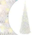 vidaXL Pop-Up-Weihnachtsbaum K&uuml;nstlich 200 LEDs Wei&szlig; 210 cm