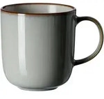 Kaffeebecher portofino - 400 ml Steinzeug grau 6 St&uuml;ck.
