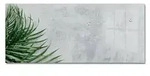 SIGEL Glas-Magnettafel Artverum - Design Botanic - 130 x 55 cm - grau, gr&uuml;n -