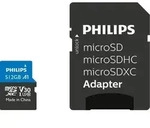 PHILIPS - MicroSDXC Card 512GB Class 10 UHS-I U3 incl. Adapter - Extended Capacity SD
