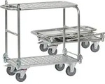 Tischwagen Alu 2 Ladefl&auml;chen L900xB600mm Trgf.200kg klappbar FETRA