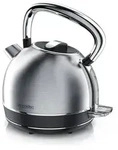 Arendo Wasserkocher 1,7l 2200W, Temperatureinstellung, Edelstahl Retro Vintage,