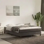 vidaXL Bettgestell ohne Matratze Dunkelgrau 140x190 cm Samt
