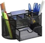 Relaxdays 10022482 Schreibtischorganizer mit Stifthaltern schwarz