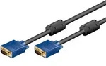 Goobay 93378 VGA auf VGA Kabel / Monitorkabel Full HD / VGA 15 polig / 2x Ferritkerne