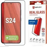 DISPLEX Panzerglas (10H) f&uuml;r Samsung Galaxy S24/S25, Eco-Montagerahmen, Full Cover,