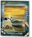 Schipper 609130885 - Malen nach Zahlen, Fischerboot am Strand, 40x50cm