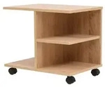 vidaXL Beistelltisch mit Rollen 50&times;35&times;42 cm Eichenbraun