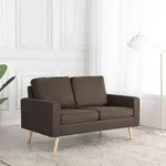 vidaXL 2-Sitzer-Sofa Braun Stoff