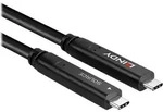 LINDY USB-Kabel USB 3.2 Gen1 USB-C&reg; Stecker, USB-C&reg; Stecker 10.00 m Schwarz 43333