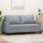 vidaXL 2-Sitzer-Sofa Hellgrau 140 cm Stoff
