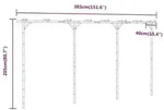 vidaXL Pergola Bambus 385x40x205 cm