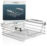 Teleskopschublade, Chrom, 395 x 140 x 440 mm, f&uuml;r 50er Schrank