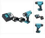 Makita DHG 180 RG Akku Hei&szlig;luftgebl&auml;se 18 V 550 &deg;C + 2x Akku 6,0 Ah +...