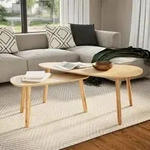 vidaXL 2-tlg. Couchtisch-Set Massivholz Kiefer Braun