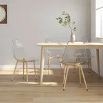 vidaXL Esszimmerst&uuml;hle 4 Stk. Transparent PET