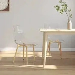vidaXL Esszimmerst&uuml;hle 2 Stk. Transparent PET