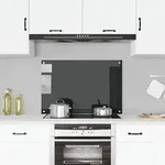 vidaXL K&uuml;chenr&uuml;ckwand Schwarz 90x60 cm Hartglas