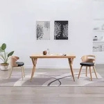 vidaXL Esszimmerst&uuml;hle 2 Stk. Schwarz Bugholz und Kunstleder