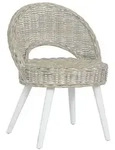 vidaXL Sessel Kubu-Rattan Wei&szlig;