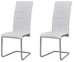 vidaXL Freischwinger 2 Stk. Wei&szlig; Kunstleder