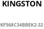 DDR5 32GB PC 6800 CL34 Kingston KIT (2x16GB) FURY Beast