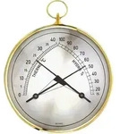 Thermo-Hygrometer Messber.0 b.40GradC/Luft 15-99% T.35mm Messingring