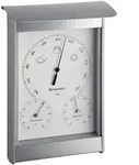 Wetterstation H215xB145xT70mm silber/wei&szlig; Alu/KU f.innen/au&szlig;en TFA