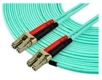 StarTech.com 15 m OM4 LC to LC Multimode Duplex Fiber Optic Patch Cable- Aqua -