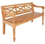 vidaXL Batavia-Bank Hellbraun 123 cm Massivholz Mahagoni