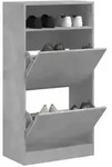 vidaXL Schuhschrank Betongrau 60x34x116 cm Holzwerkstoff