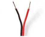Nedis Speaker-Kabel| 2x 0.75 mm| CCA| 100.0 m| Rond| PVC| Rood Zwart| - Kabel -
