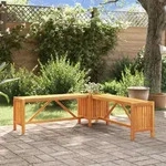 vidaXL Garten-Eckbank mit Pflanzk&uuml;bel 117&times;117&times;40 cm Massivholz Akazie