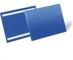 Etikettentaschen selbstklebend A4 quer blau VE=50 St&uuml;ck