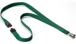 Textilband Soft Colour 15mm mit Karabiner 44cm dunkelgr&uuml;n VE=10 St&uuml;ck