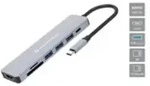 Conceptronic DONN19G 7-in-1 USB 3.2 Gen 1 Dockingstation, HDMI, USB-A 3.0 x 3, SD,