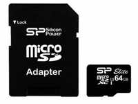 SILICON POWER Elite - Flash-Speicherkarte (microSDXC-an-SD-Adapter inbegriffen)