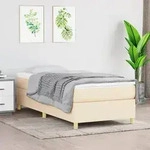 vidaXL Bettgestell ohne Matratze Creme 80x200 cm Stoff