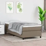 vidaXL Bettgestell ohne Matratze Taupe 90x200 cm Stoff