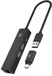 ICY BOX IB-HUB1439-LAN, Kabelgebunden, USB 3.2 Gen 1 (3.1 Gen 1) Type-A, 1000 Mbit/s,
