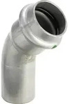 Viega Sanpress Inox-Bogen 45&deg;, d: 42, SC-Contur, Stahl nichtrostend, Modell 2326.1,