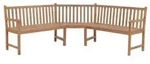 vidaXL Garten-Eckbank 185x185x90 cm Massivholz Teak