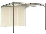 vidaXL Gartenpavillon mit Seitenvorhang 4x3x2,25 m Creme