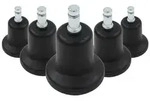 5x Bodengleiter STAND klein No. 11 Stift 11 mm 50 mm Standf&uuml;&szlig;e (5er Pack) hjh