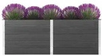 vidaXL Garten-Hochbeet 250 x 50 x 91 cm WPC Grau