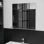 vidaXL Wandspiegel mit Regal 50&times;50 cm Hartglas