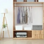 vidaXL Aufbewahrungsbox Stoff 50x30x25 cm Grau