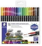 STAEDTLER 3187 - Doppelspitzenfilzstift - permanent - verschiedene Farben - 3 mm /