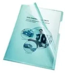 Bene L-f&ouml;rmiger Ordner - f&uuml;r A4 - durchsichtig blau (Packung mit 100)
